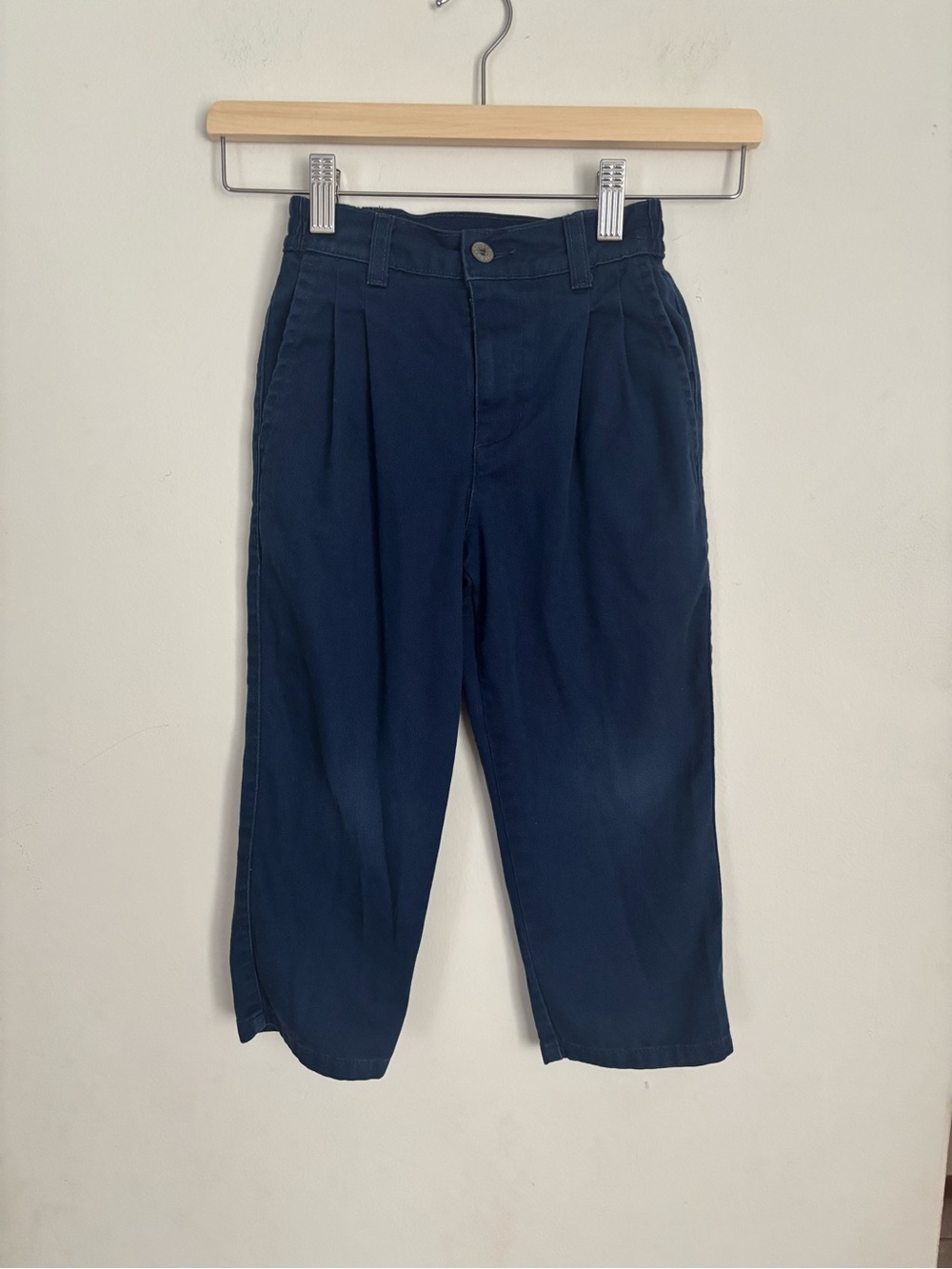 VTG 1990’s Levi’s Dockers Pants Kid Size 5t Navy Blue Pleated Cotton Chinos USA